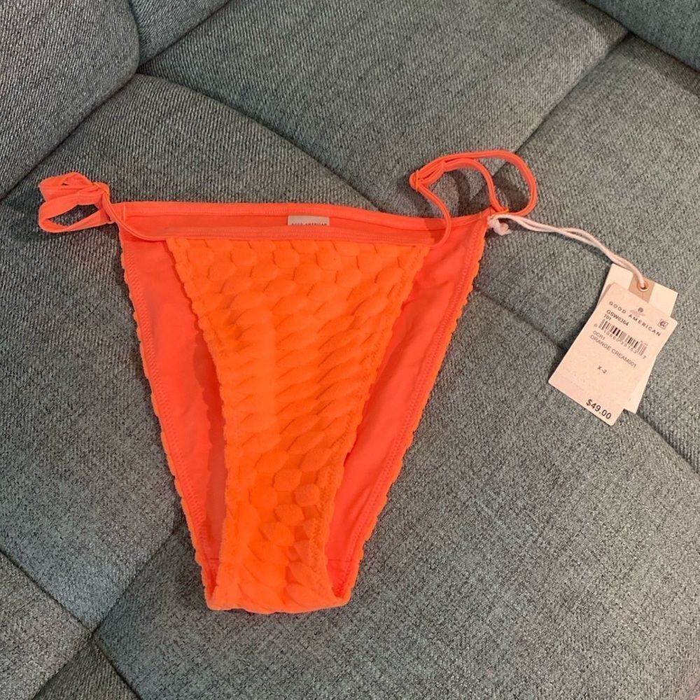 Good American Orange Cream Bikini Swim Bottoms